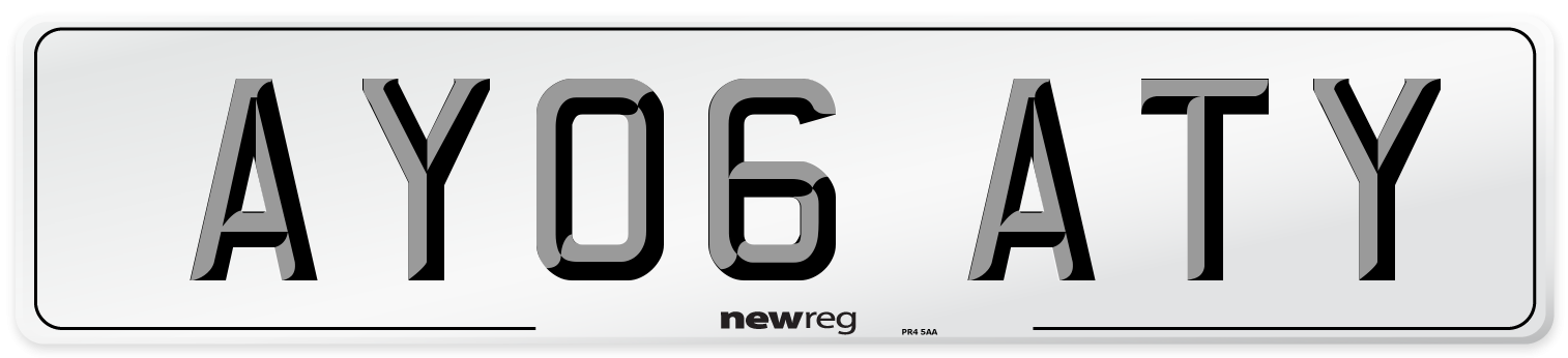 AY06 ATY Number Plate from New Reg